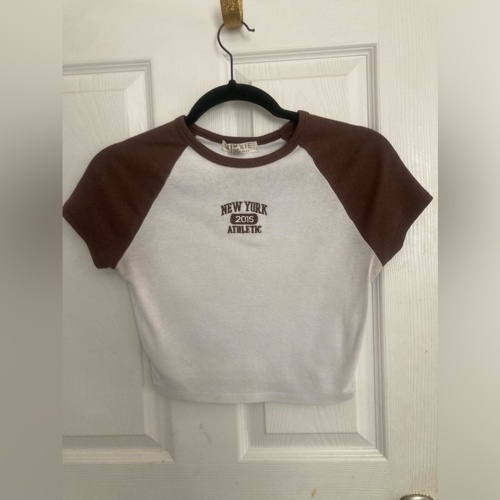 Nikxie New York athletic 2015 cropped tee